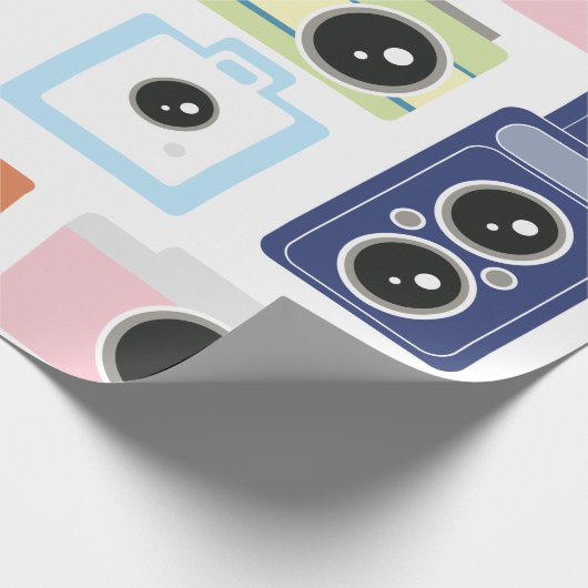 Kameras Geschenkpapier (Ecke)