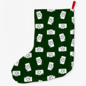 Kameras kopieren Retro Kamera-Kunst-Druck-Entwurf Großer Weihnachtsstrumpf (Rückseite)