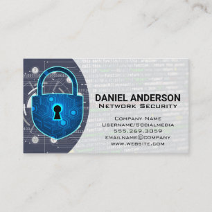 Kameras Logo   Cyber-Sicherheits-Schild Visitenkarte