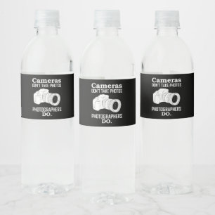 Kameras machen keine Fotos Fotografen Wasserflaschenetikett