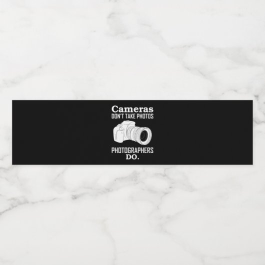 Kameras machen keine Fotos Fotografen Wasserflaschenetikett (Einzelnes Label)
