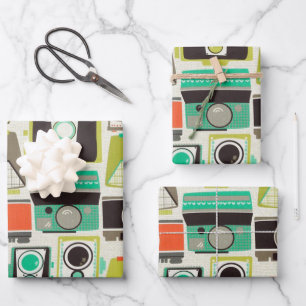 Kameras Retro Geschenkpapier Set