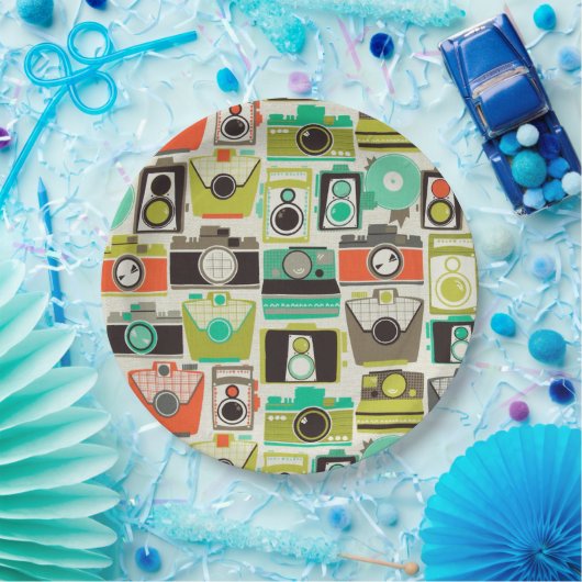 Kameras Retro Pappteller (Party)