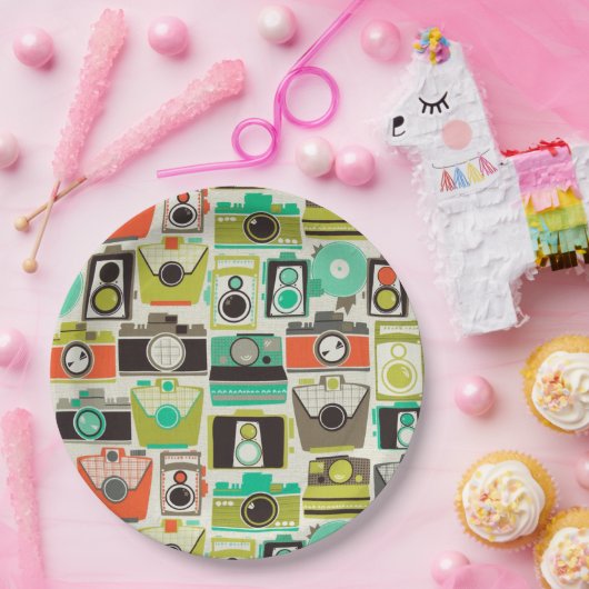 Kameras Retro Pappteller (Party)