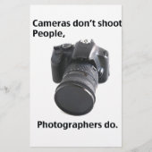 Kameras schießen Menschen nicht Briefpapier (Vorderseite)