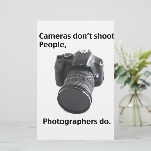 Kameras schießen Menschen nicht Briefpapier (Stehend Vorderseite)