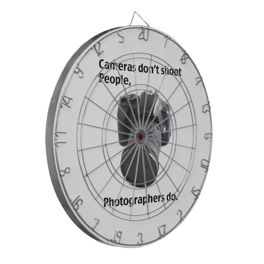 Kameras schießen Menschen nicht Dartscheibe (Vorderseite Links)