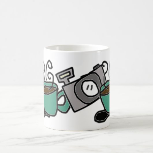Kameras und Kaffee Kaffeetasse (Mittel)