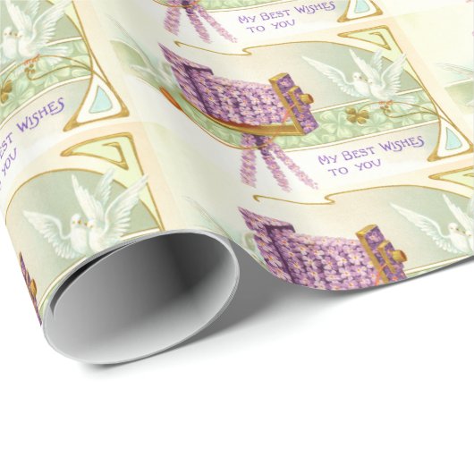 Kameras und Tauben Geschenkpapier (Rolleneckpunkt)