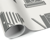 Kameras Vintage Fotografie Geschenkpapier (Rolleneckpunkt)