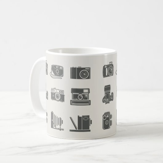 Kameras Vintage Fotografie Kaffeetasse (Vorderseite Links)