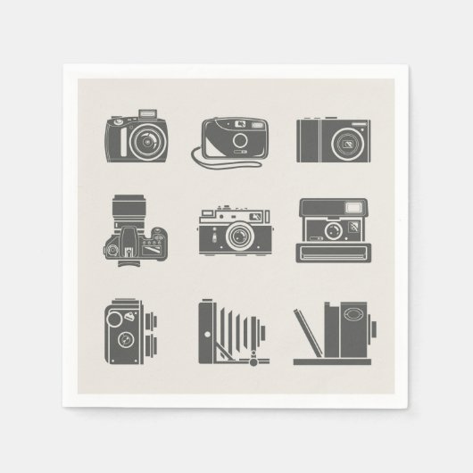 Kameras Vintage Fotografie Serviette (Vorderseite)