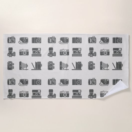 Kameras Vintage Fotografie Strandtuch (Vorderseite)