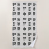 Kameras Vintage Fotografie Strandtuch (Vorderseite)