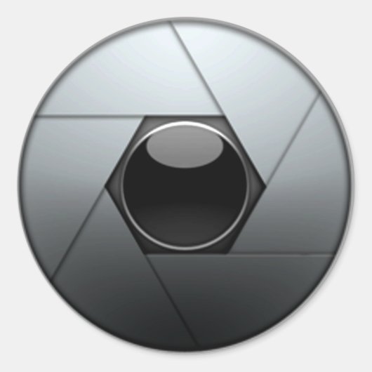 Kameraschließer Runder Aufkleber (Vorderseite)