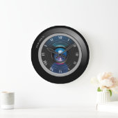 Kamerasoom Lens mit römischen Zahlen Große Wanduhr (Zuhause)