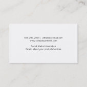 Kamerasymbol | Marmorplatte Visitenkarte (Rückseite)