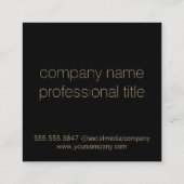 Kamerasymbol Quadratische Visitenkarte (Rückseite)