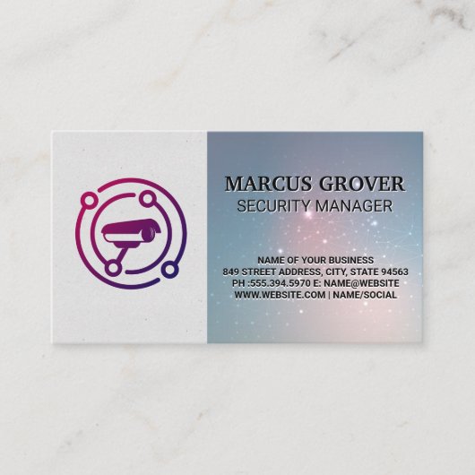 Kamerasymbol | Sicherheit Visitenkarte (Vorderseite)