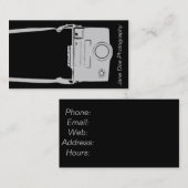 Kameraunternehmen Vintag, grau und schwarz Visitenkarte (Vorne/Hinten)