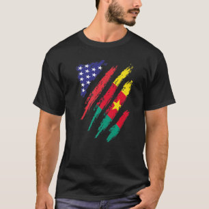 Kamerun American Grown Flag USA Patriot Heritage T-Shirt