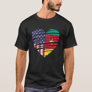 Kamerun American Grown Heart USA Patriot Heritage T-Shirt