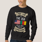 Kamerun Amerikanische Flagge USA Kamerunische Root Sweatshirt (Vorderseite)