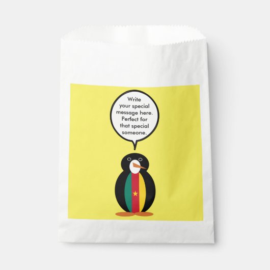 Kamerun, der mit Penguin Personalisiert spricht Geschenktütchen (Vorderseite)