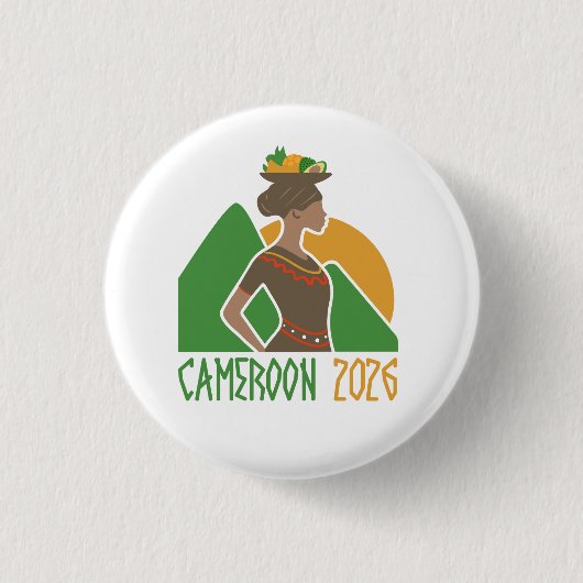 Kamerun Douala 2026 Internationaler Konventions-An Button (Vorderseite)