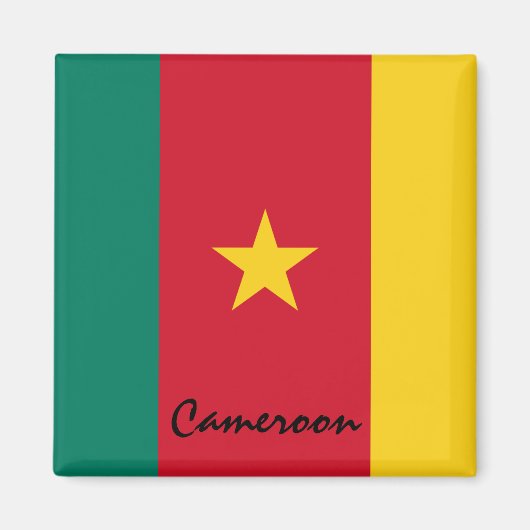 Kamerun Fahne & Afrika Urlaubs-/Sportfans Magnet (Vorne)
