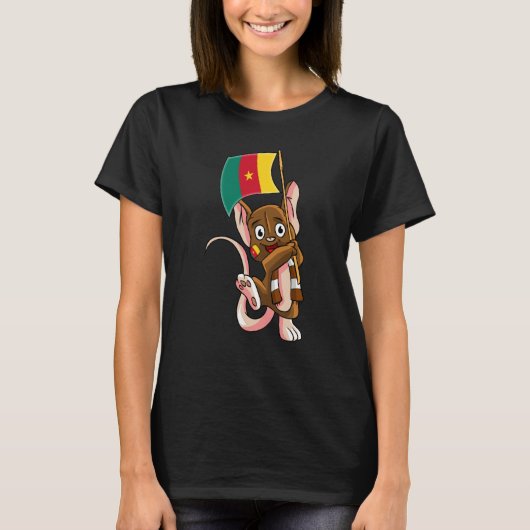 Kamerun-Fan-Maus T-Shirt (Vorderseite)
