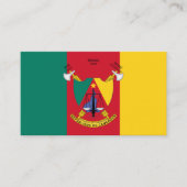 Kamerun Flag & Coat of Arms, Flag of Cameroon Visitenkarte (Vorderseite)