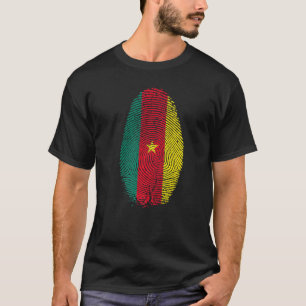 Kamerun Flag Fingerprint ist in meinem DNA-Kamerun T-Shirt