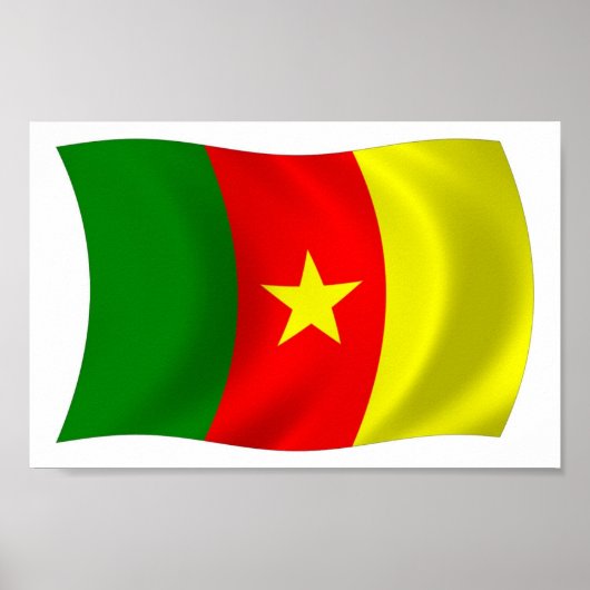 Kamerun Flag Poster Print (Vorne)