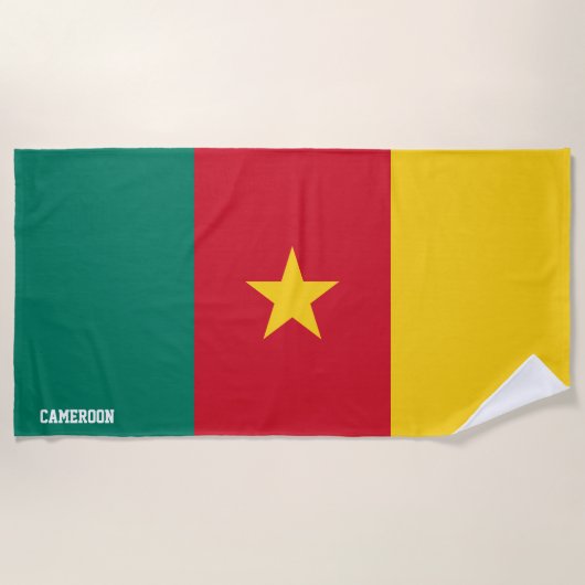 Kamerun Flag Splendid Patriotic Strandtuch (Vorderseite)