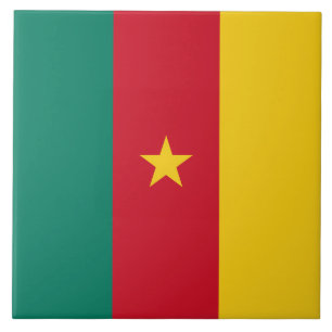 Kamerun Flag Tile Fliese