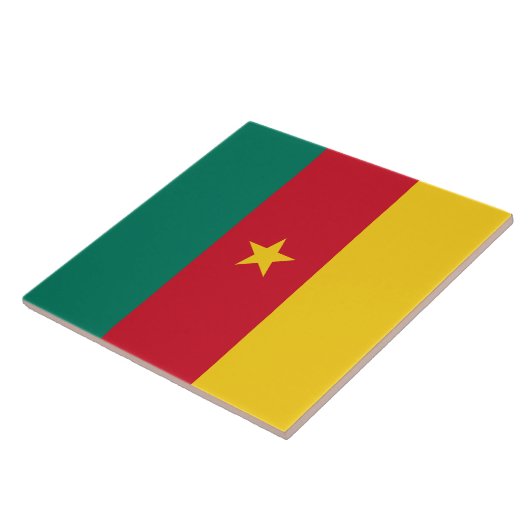 Kamerun Flag Tile Fliese (Seite)