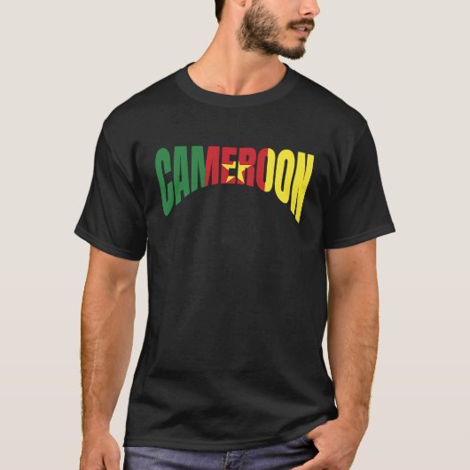 Kamerun flagge Afrika patriotische Wanderer Rucksa T-Shirt (Vorderseite)