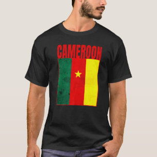 Kamerun-Flagge Afrikanisches Land Retro Vintage Gr T-Shirt