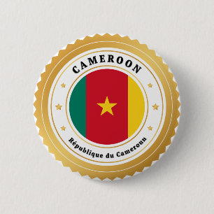 Kamerun-Flagge Button