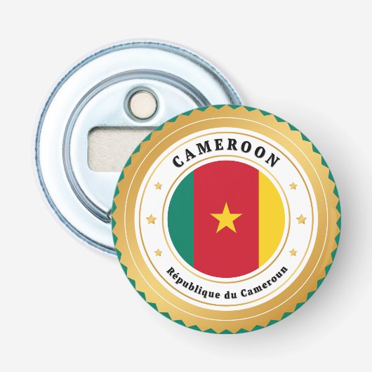 Kamerun-Flagge Flaschenöffner (Vorderseite)