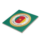 Kamerun-Flagge Fliese (Seite)