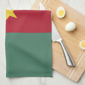 Kamerun Flagge Geschirrtuch (Viertel Falte)
