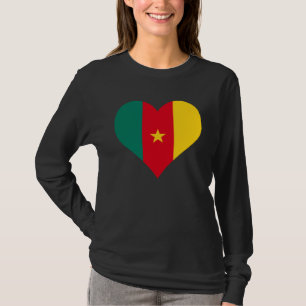 Kamerun-Flagge Herz Kamerun Liebe Kamerun T-Shirt
