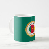 Kamerun-Flagge Kaffeetasse (Vorderseite Links)