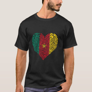 Kamerun-Flagge Kamerunische Wurzeln Kamerunischer T-Shirt