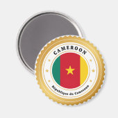 Kamerun-Flagge Magnet (Vorderseite/Rückseite)