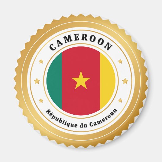 Kamerun-Flagge Magnet (Vorne)