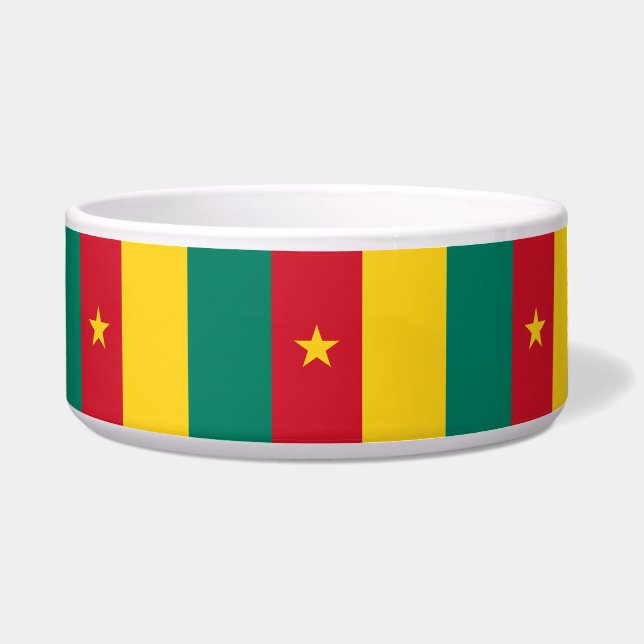 Kamerun Flagge Pet-Schüssel Napf (Vorderseite)