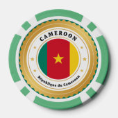 Kamerun-Flagge Pokerchips (Rückseite)